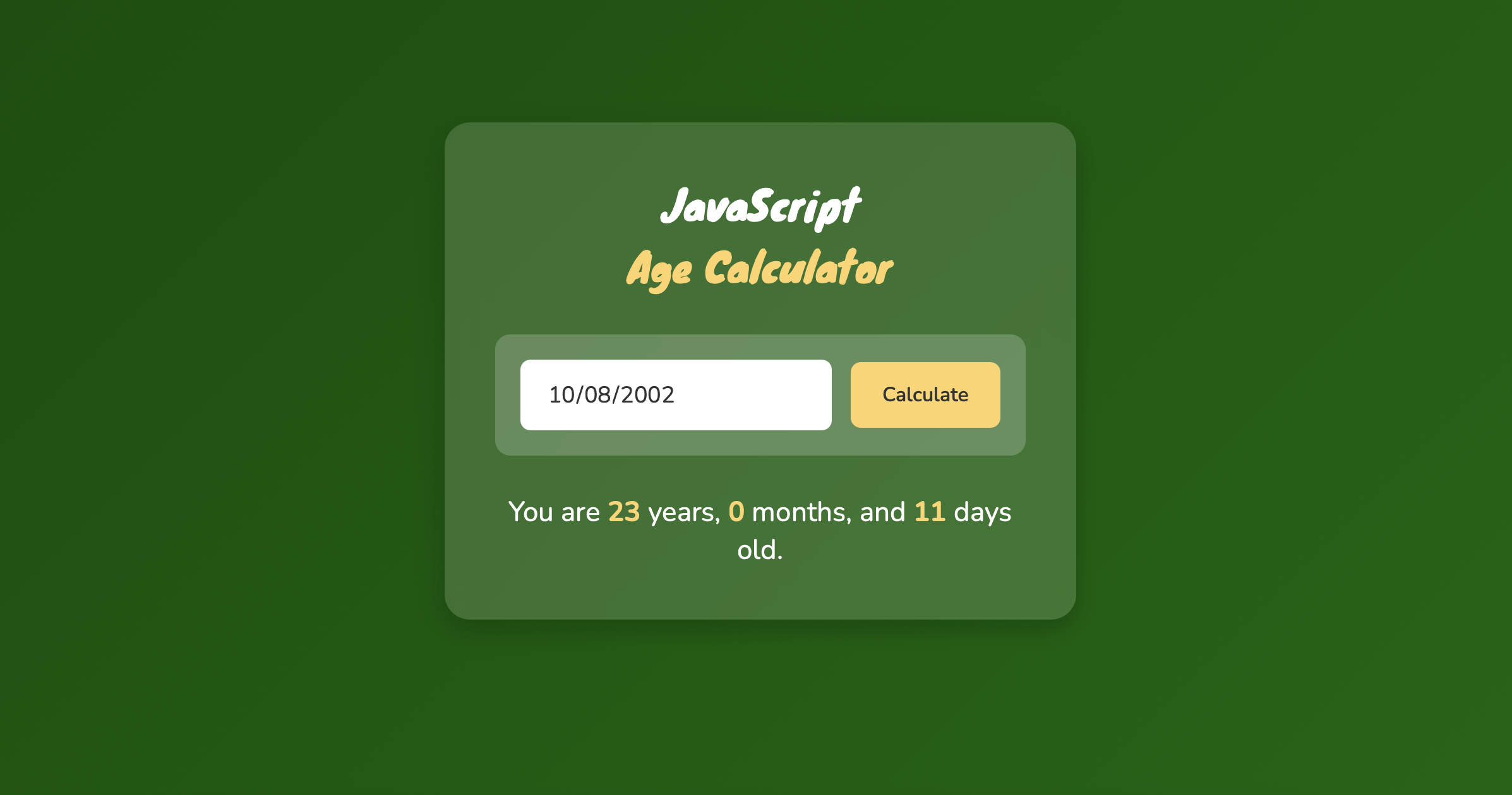 Age Calculator